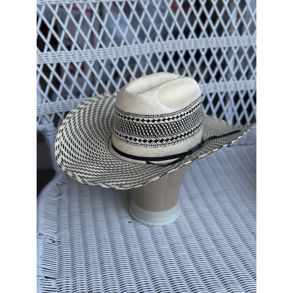 American Hat Co Para Panama Straw Cowboy Hat Size 7 1/4 58 Bowie Texas